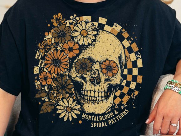 Download Mortal Bloom Skull PNG, Halloween Design - Skull Collection