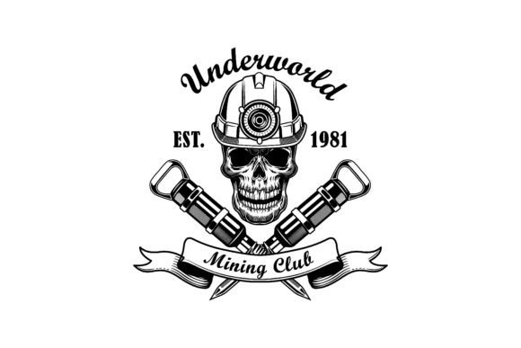 Download Skull of Coal Miner Vector Illustration. - Skull Collection