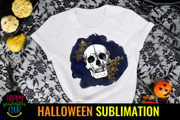 Download Halloween Floral Skull Sublimation - Skull Collection