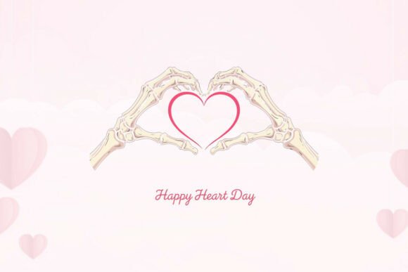 Download Happy Heart Day Gothic Illustration Tee - Premium Resources